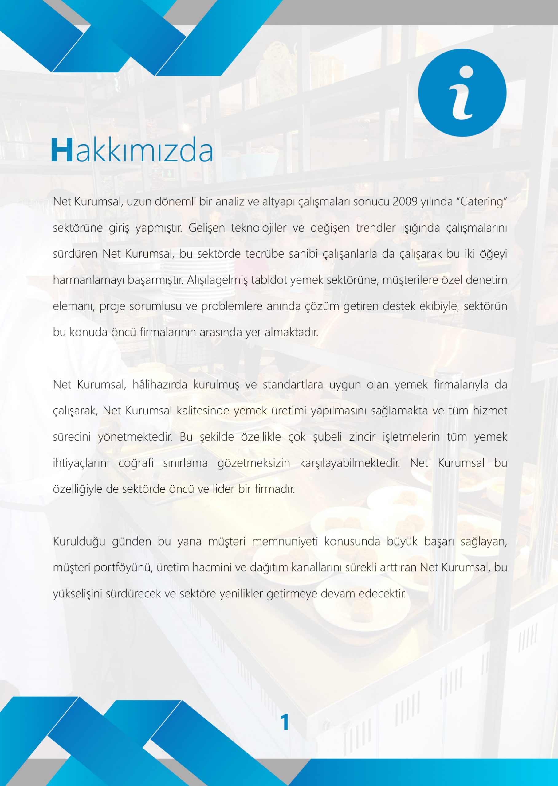 Net Kurumsal Tanıtım Dosyası 1 Sayfası